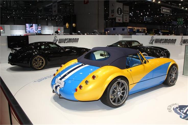 Wiesmann makes some handsome cars, but this yellow and blue model isn't for the shy and retiring.